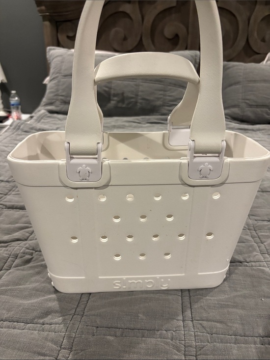 Simply Southern Handbags - Simply Southern Cream Perforated Tote